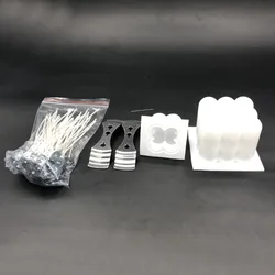 Candle Making Kit with Pouring Pot, Wicks, Stickers, and Fixator for DIY Handmade Wax Candles (55PCS Suit)