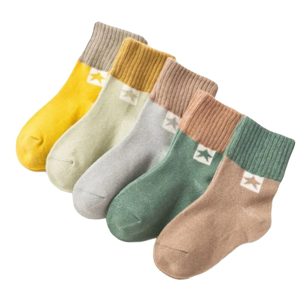 5 пар, для детей от 0 до 9 лет, милые хлопковые спортивные носки для девочек креативные модные носки хараюку высокого качества