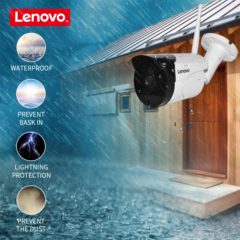 Беспроводная система видеонаблюдения LENOVO 1080P наружная камера 2 МП 8 каналов