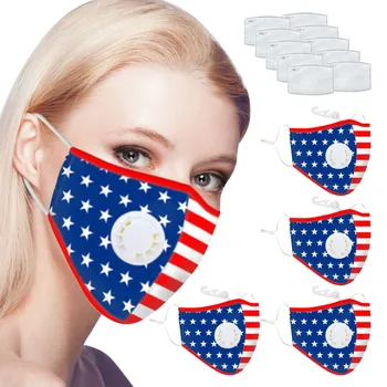 

4pcs Face Cover + 10pcs Filter Reusable Dustproof Face Cover Dust M/ask PM2.5 Windproof Foggy Haze Pollution Respirator Maska