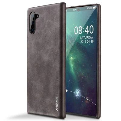 Коричневый X-Level PIPILU Матовый ультратонкий PU кожаный чехол для телефона samsung Galaxy Note 10 Plus - Цвет: Коричневый