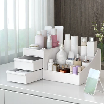 

Cosmetic-Storage-Box Makeup Drawer-Organizer Desktop Container Sundries-Jewelry Holder Box Large-Capacity Stationery Storage Box