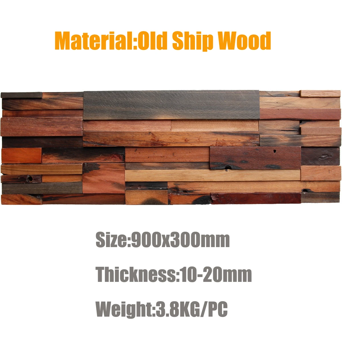 US $235.60 90x30cm Lengthened Old Ship Wood Mosaic tile 1box 4pieces Decorative Wall Panel 3D Art Pattern Wood Mosaics Tile For Home Decor