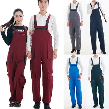 

2019 NEW Men Women Bib Overalls Work Clothing Protective Coverall Repairman Strap Jumpsuits Work Uniforms Sleeveless Coveralls