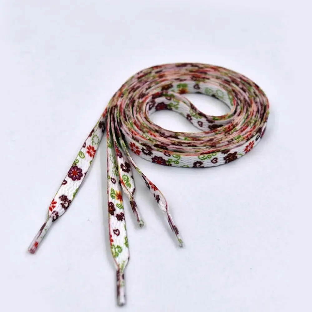 red green 120cm 1 пара модных красивых градиентных шнурки для спортивной обуви Повседневные Вечерние яркие цветные шнурки тканевые Шнурки плоские шнурки для молодых женщин - Цвет: red green 120cm