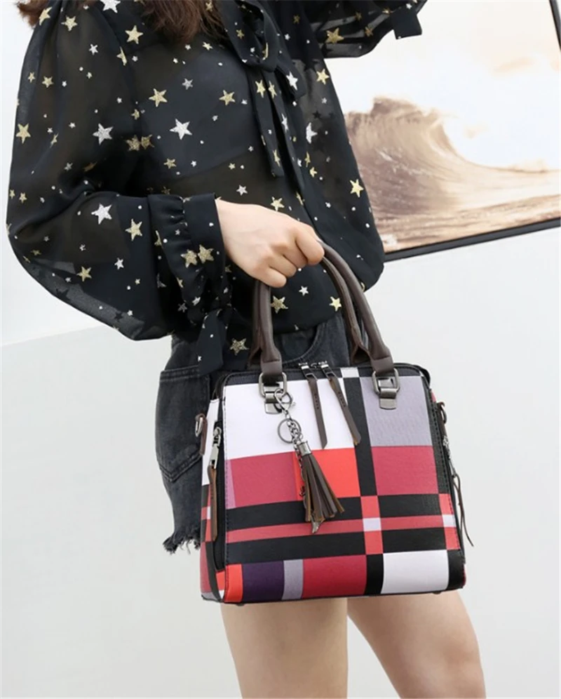 Gusure роскошные сумки женские сумки набор из искусственной кожи дизайнерские композитные полосатые сумки-мессенджеры сумки-тоуты с кошельком повседневные сумки на плечо