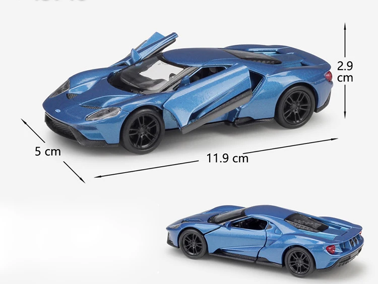 WELLY литье под давлением 1:36 Ford GT Similator модель спортивного автомобиля Модель автомобиля оттягивающийся назад Металлический Игрушечный Автомобиль из сплава для детей Коллекция подарков