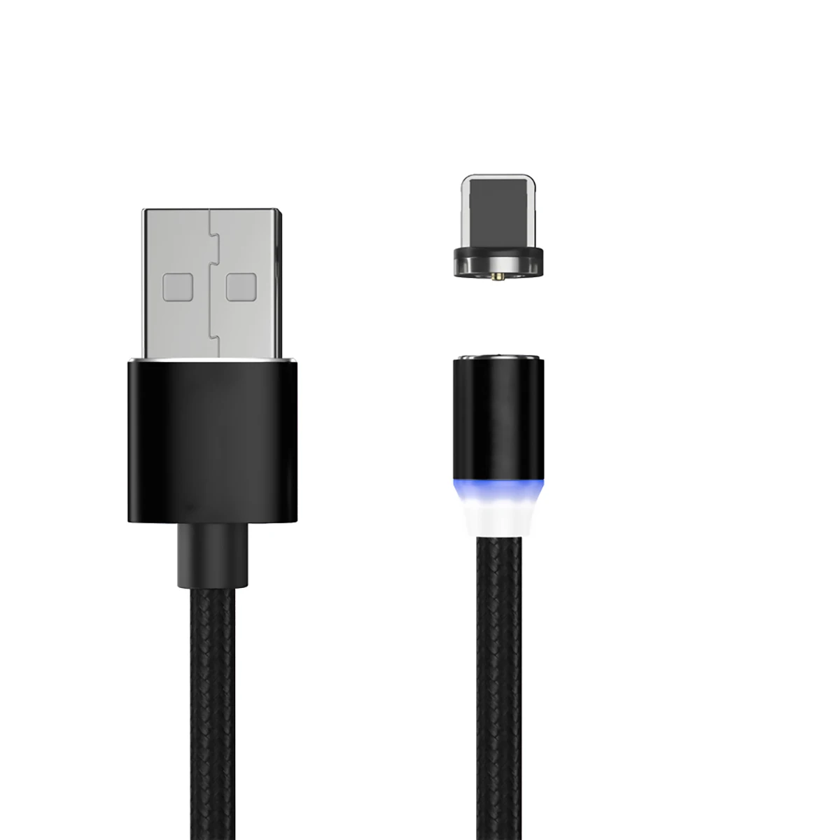Магнитный Micro USB кабель для iPhone samsung Android мобильный телефон Быстрая зарядка usb type C кабель магнит зарядное устройство провод шнур - Цвет: Black IOS