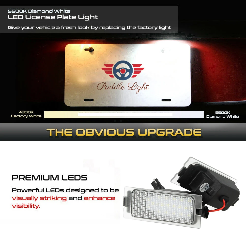 For Ford Edge Escape Mercury Car Rear White LED License Plate