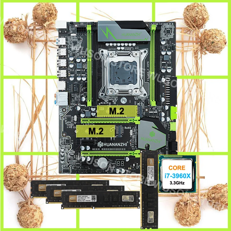 Фирменная Новинка HUANAN ZHI deluxe X79 материнская плата с M.2 слотом процессор Intel Core i7 3960X