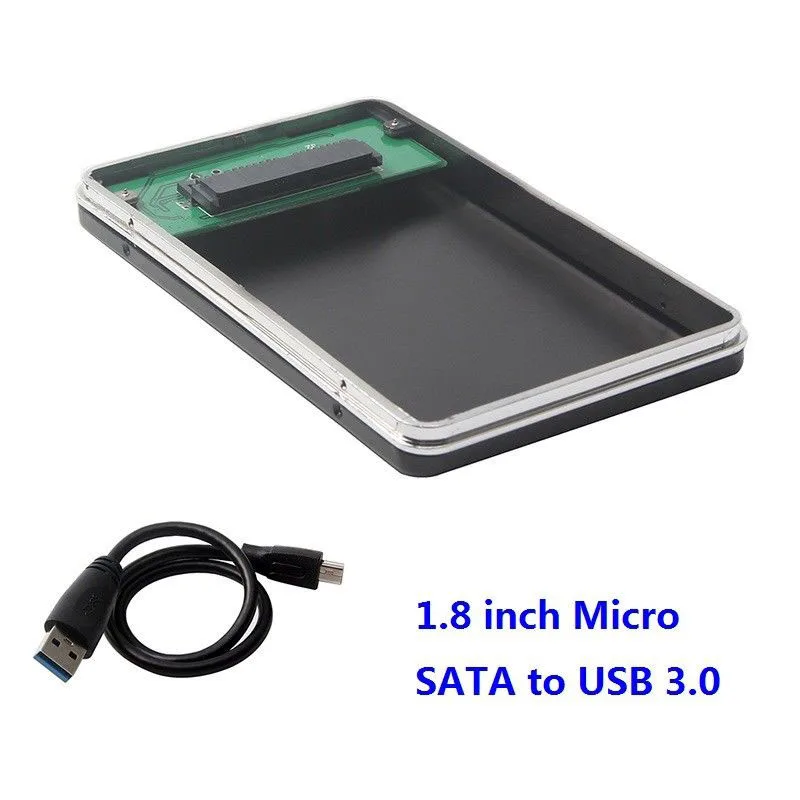 Черный 3 5 дюймовый Micro sata 16pin 7 + 9 SSD к USB 1 8 внешний жесткий диск Корпус для ноутбука