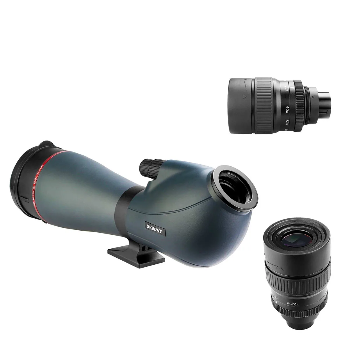 SVBONY SV406 Spotting Scope 25-75x100 Zoom Dual Focus powerful Telescope FMC K9 Waterproof Camping equipment For Birdwatching