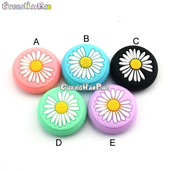 

1x 5colors option chrysanthemum daisy Silicone Analog Thumb Grip Thumbstick Cap for Nintendo joycon button cover for switch lite