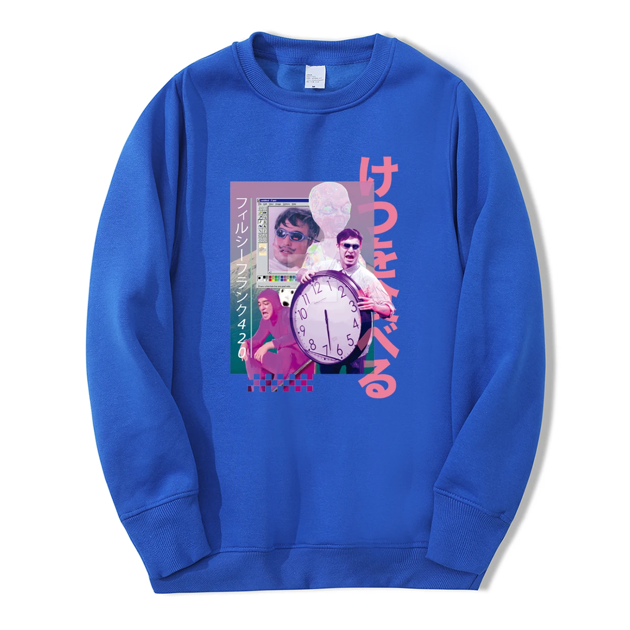 Мода Vaporwave стиль толстовки для мужчин Весна Зима мужская Толстовка флисовый спортивный костюм Зима Теплый хип-хоп Повседневный пуловер