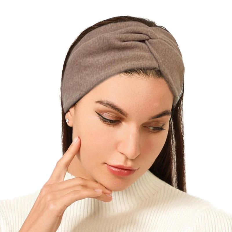 New Cashmere Cross Wide Headbands Winter Ear Warmer Soft Elastic Headwrap Turban for Women Solid Bandana Scarf Hair Accessories hair clips for women