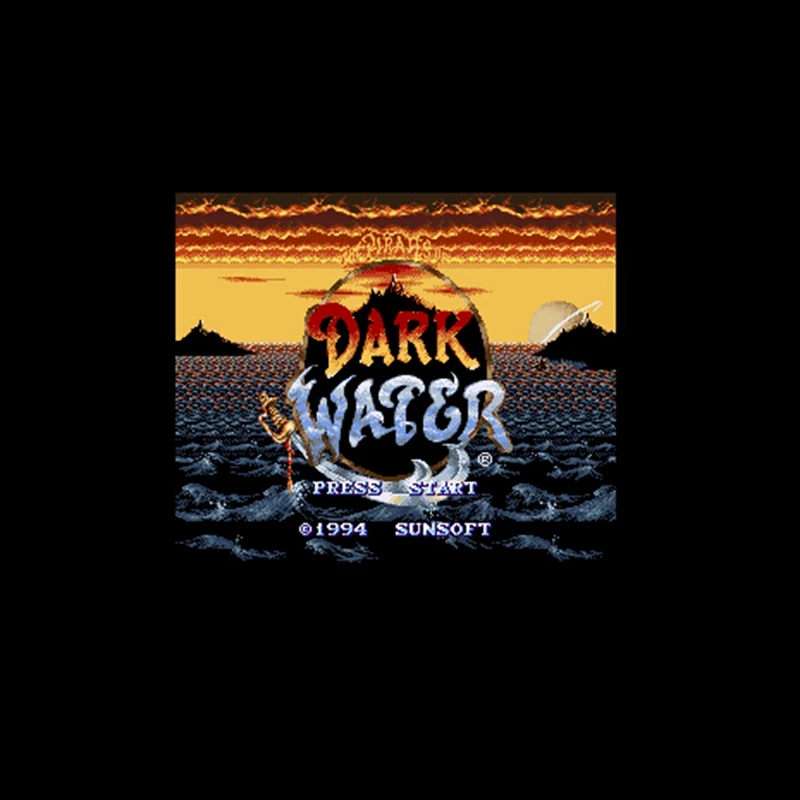 Большая серая игровая карта с принтом пиратов темной воды NTSC версия 16 бит 46 пин