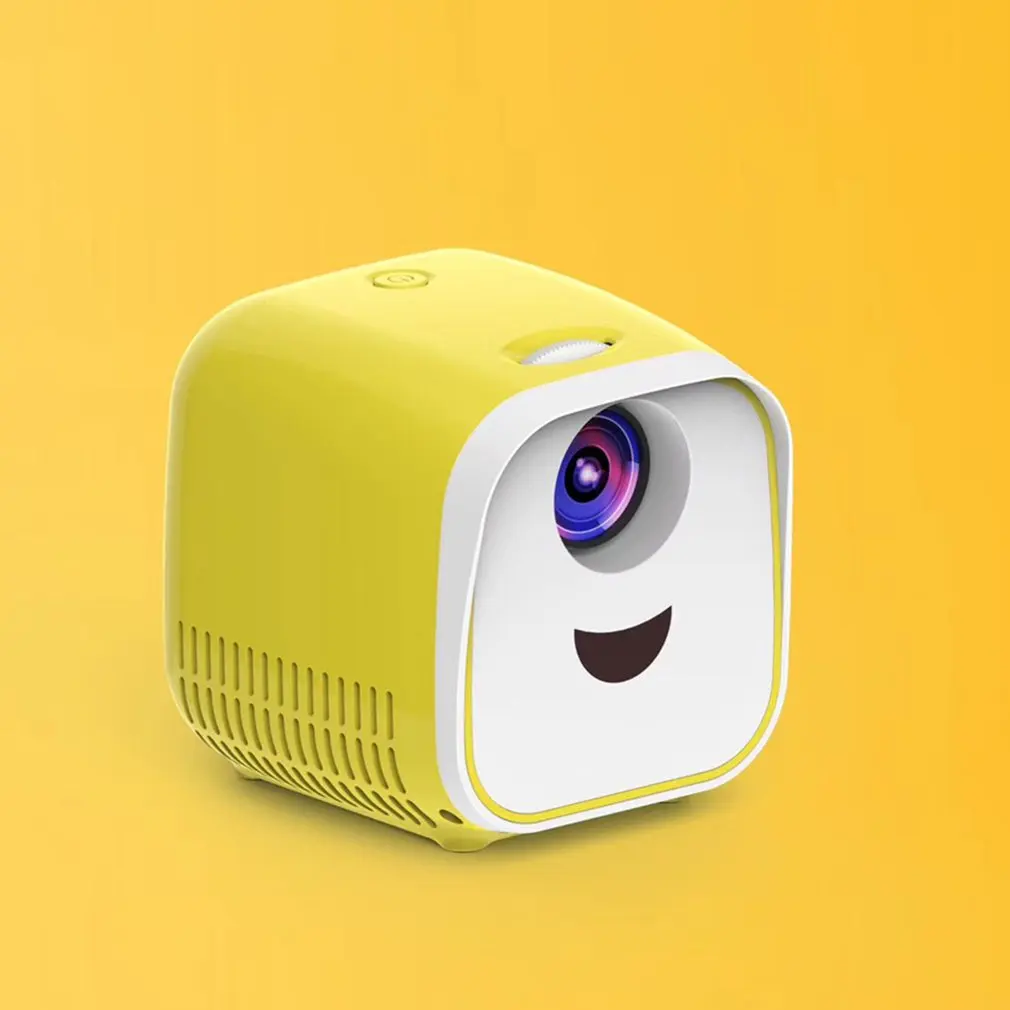 L1 New Mini Projector WIFI USB Children Portable Projector Support Full HD 1080P Mini Early Education Projector Yellow version