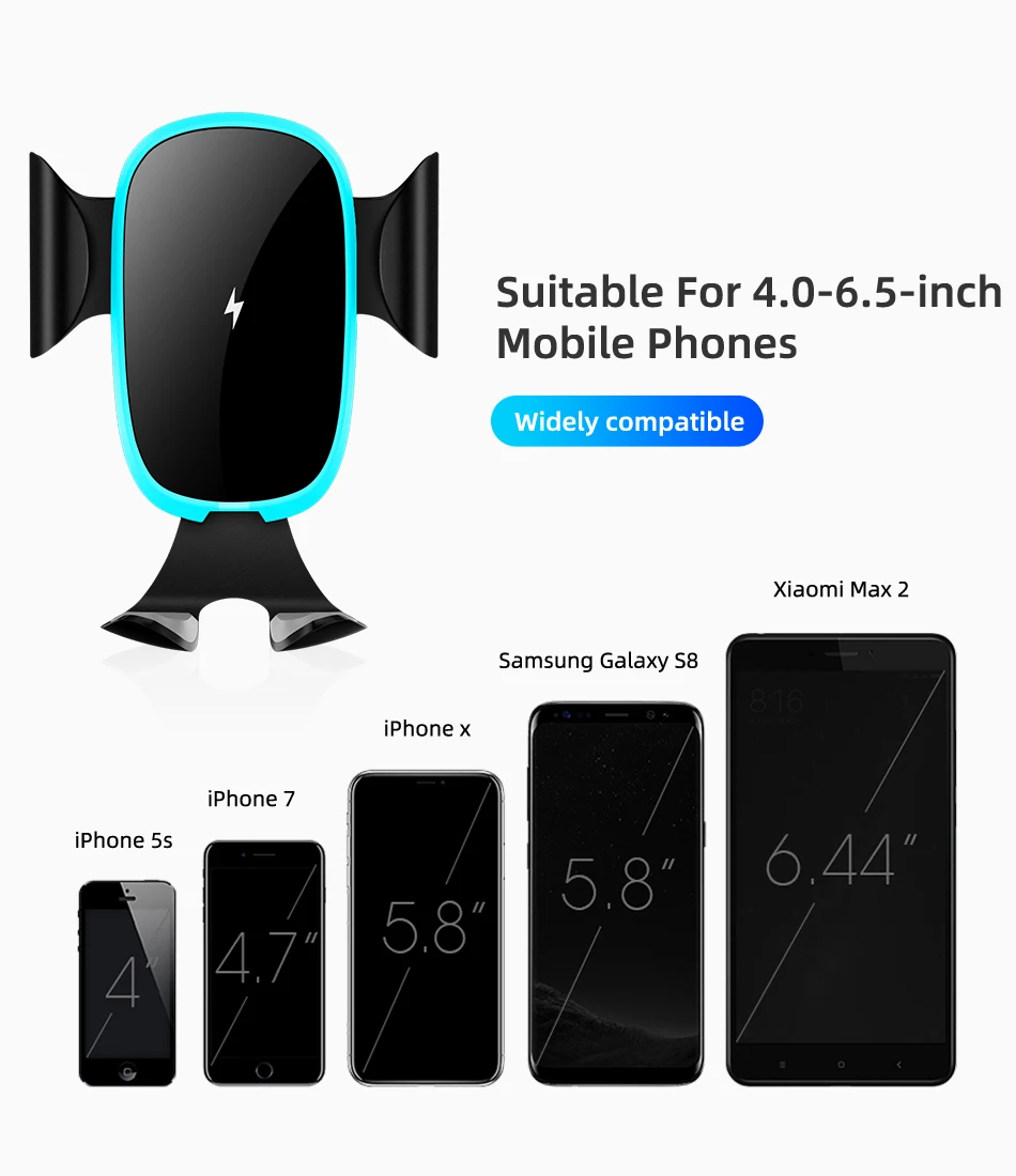 QI автомобильное Быстрое беспроводное зарядное устройство для iPhone 8 8 Plus XS 7,5 Вт 10 Вт автомобильное беспроводное зарядное устройство для samsung Galaxy S8 S9 S10 Note 9 зарядное устройство