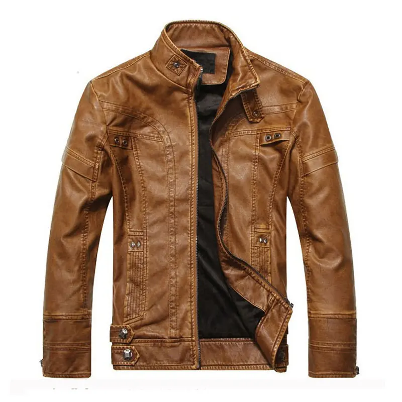 

2019 New arrive brand motorcycle leather jacket men, men's leather jacket jaqueta de couro masculina,mens leather jackets coats
