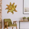 Metal Moon Sun Hanging Pendant Wall-mounted Art Craft Home Background Wall Hanging Decor Indoor Outdoor Ornament 1pc 3