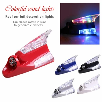 

Wind-powered LED Color Lights on The Top of The Car Tail Wing Car Exterior Decorative Atmosphere Lights Suitable for All Models