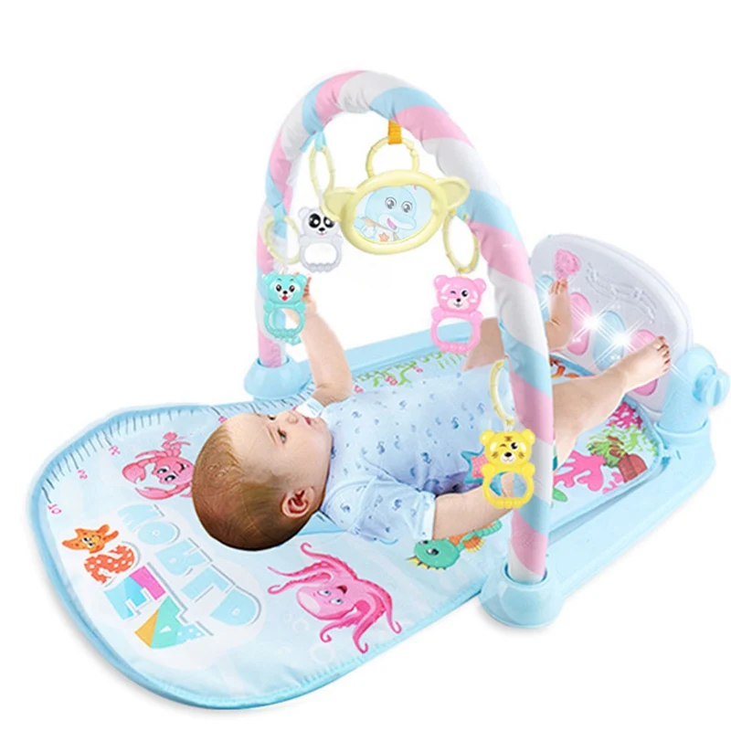Infant Cartoon Cradle Toys Music Game Blanket Baby Gilrs Boys Fitness Frame Multifunction Foot Piano Kids Crawling Mat