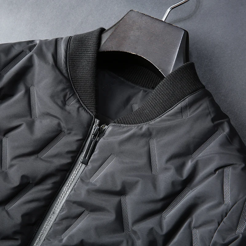 Hot Product JSBD winter high quality recommended feather cotton padded men casual baseball collar cotton suit two sets of men