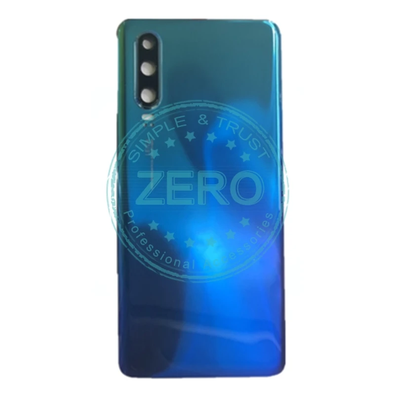 Aurora Blue Протестировано для huawei P30 задняя крышка батарейного отсека+ стекло объектива камеры+ клей задний корпус сменный запасные части - Цвет: Aurora Blue