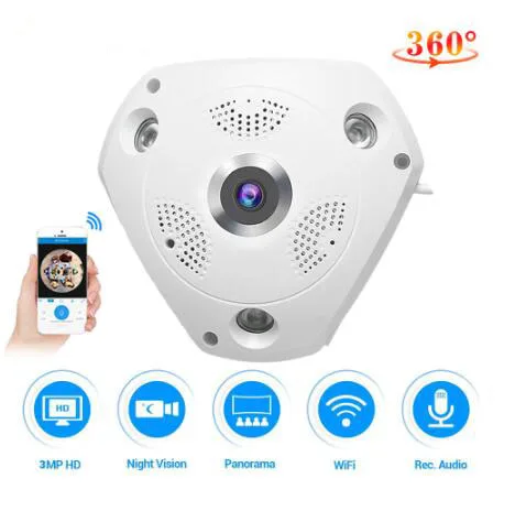 Vstarcam C61S 360 панорамная камера 1080P Wi Fi CCTV 3D VR видео IP микро SD карта аудио удаленный