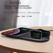 2 в 1 беспроводная быстрая зарядная док-станция для Apple Watch 1 2 3 4 IPhone 11 Pro XS Max 10 Вт подставка для зарядного устройства телефона Qi Беспроводное зарядное устройство