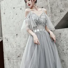 Платья подружек невесты с открытой спиной, с блестками, вечерние платья, платья для выпускного вечера на тонких бретелях, трапециевидные Свадебные платья для гостей