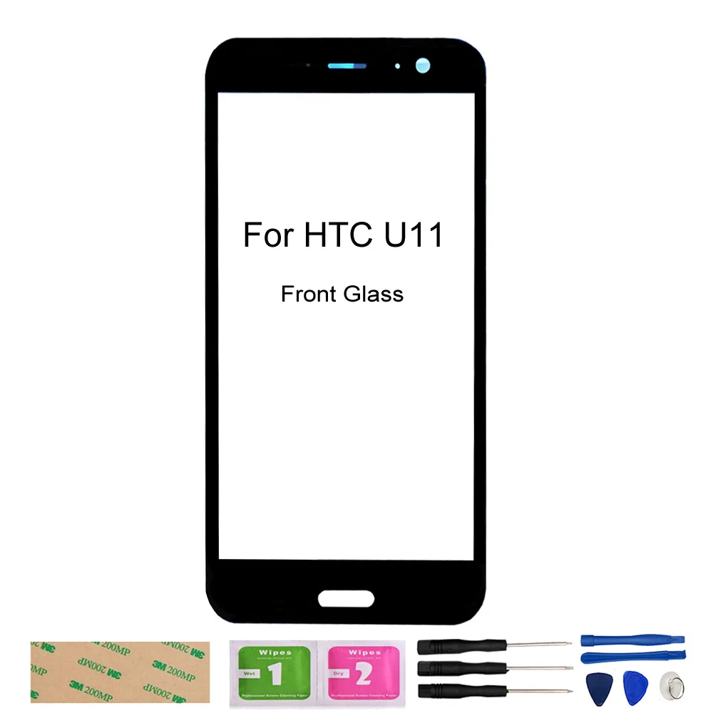 Внешняя стеклянная экранная панель для HTC U11 U 11 (без сенсорного ЖК-экрана)