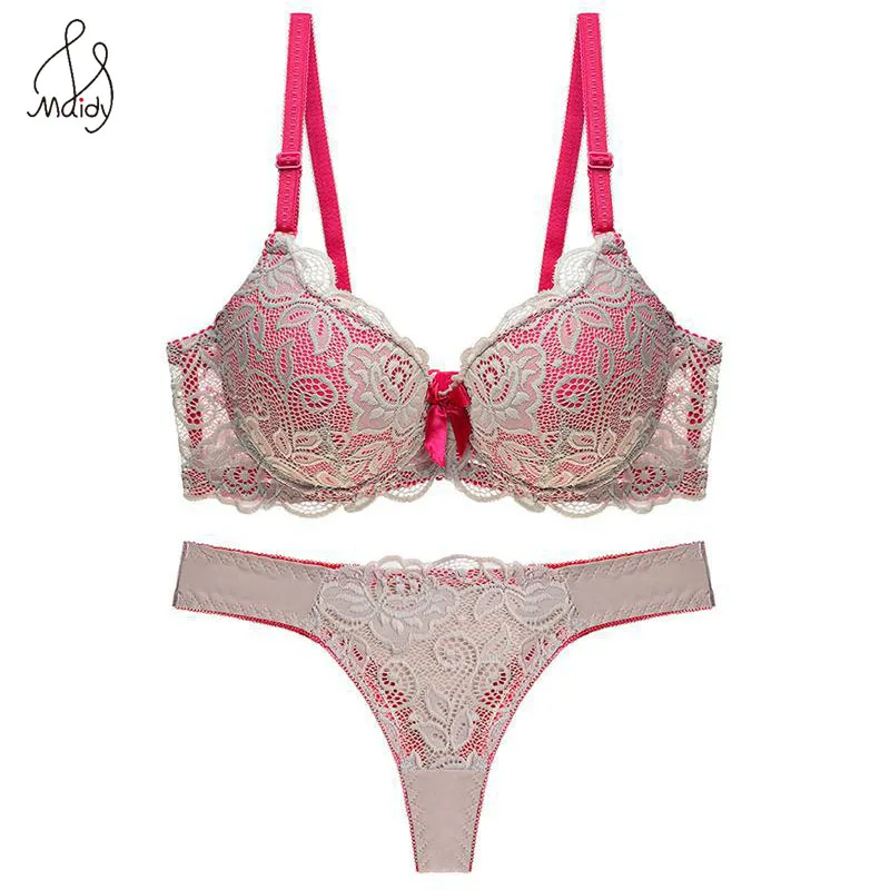 Maidy Big Size Ladies Padded Bra Set 3/4 Cup Underwire Push Up Bra Sets