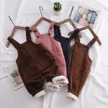 Зимние детские комбинезоны; плотный вельветовый комбинезон высокого качества для девочек; Штаны для маленьких мальчиков; комбинезон для новорожденных девочек