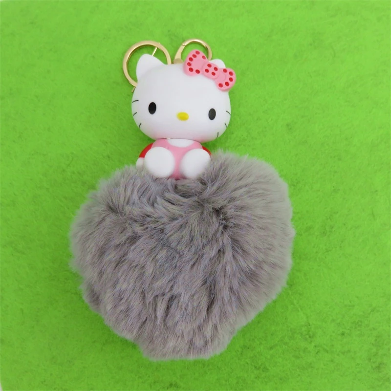 Симпатичный помпон pom с плюшевой цепочкой для ключей kawaii cat Маленькая подвеска женская сумка креативный брелок подарок на день Святого