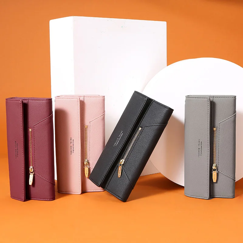 Кошелек клатч с ремешком на запястье женский бумажник несколькими отделениями