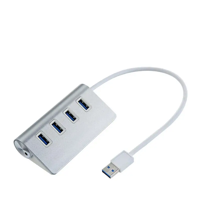 100 шт./лот BRSUANG USB разветвитель хорошее качество высокоскоростной 5 Гбит/с 4 порта USB 3,0 концентратор для Apple Lenove планшет портативный ноутбук и т. Д
