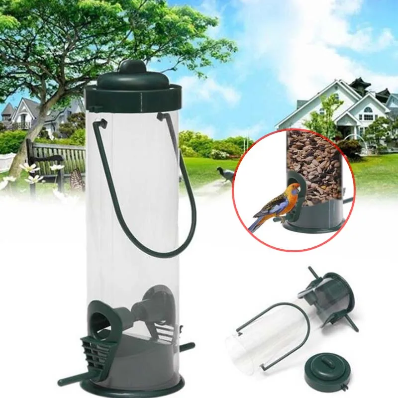 Подвесная кормушка для птиц сада попугаев ловушек прозрачная|Кормление птиц| |