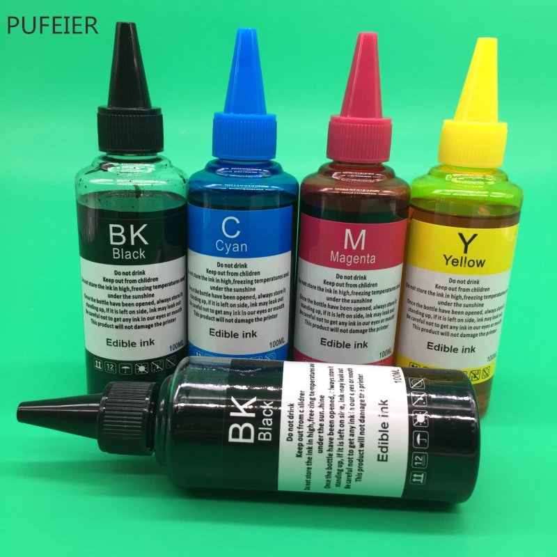 5 бутылок съедобные чернила для Canon PIXMA MG5720 MG5721 MG5722 MG6820 MG6821 MG6822 TS6020 TS5020 PGI270 CLI271 с