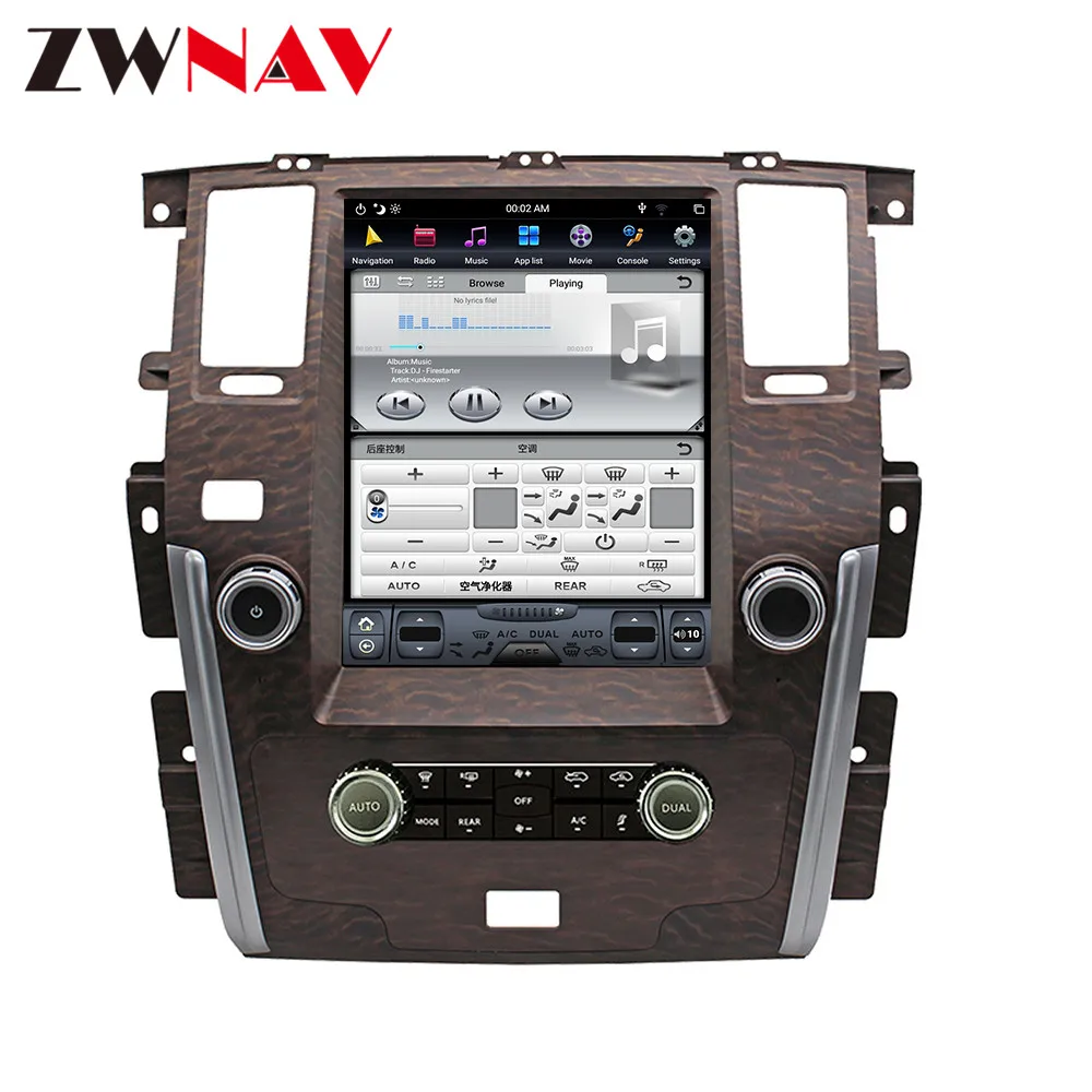 12.1" Android 9 64+4G Tesla With DSP Carplay Car Multimedia Player Stereo For NISSAN PATROL 2010+ Auto Radio GPS Navigation