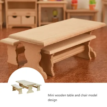 

3Pc Mini Beautiful Miniature Table Miniature Chair for Children