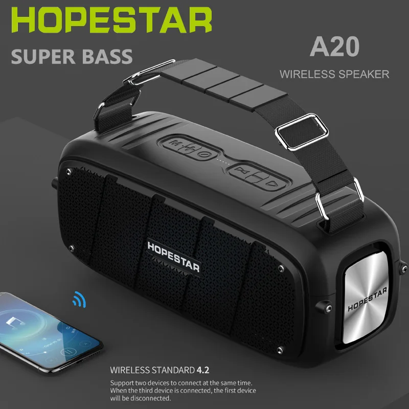 HOPESTAR A20 55 Вт Мощные портативные колонки Bluetooth басы Стерео Колонка домашнего