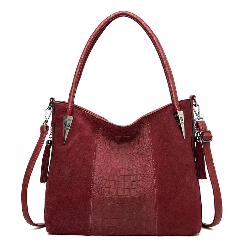 Женская сумка на плечо из натуральной замши женские роскошные сумки