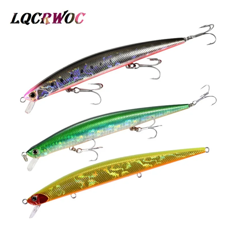 Горячая Minnow 125 мм 15 г Рыболовная Приманка вибрации Качели Swimbait глаза для воблеров