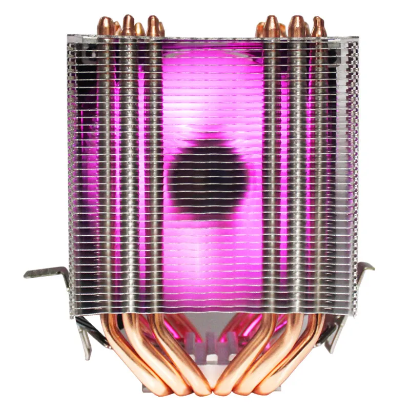 3/4PIN RGB светодиодный Процессор кулер 6-Heatpipe двойная башня 12V 9 см охлаждения радиатора для LGA 1150/1151/1155/1156/775/1366 AMD 2011 - Цвет лезвия: Breathing light