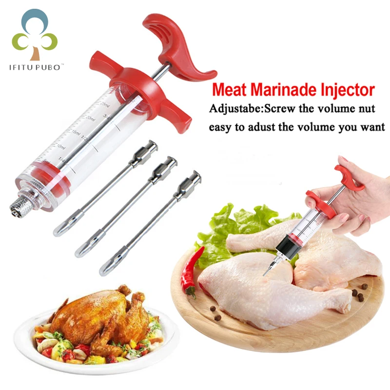Meat Syringe Marinade-Injector Syinge-Accessories Turkey Chicken-Flavor Cooking Kitchen