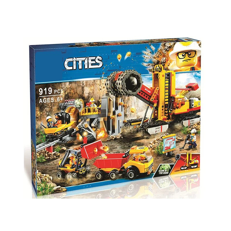 Najtaniej 2019 nowe cegły górnictwo ekspertów strona kompatybilny miasto górnictwo 60188 model klocków budowlanych zabawki dla dzieci prezent dla dzieci 919 sztuk
