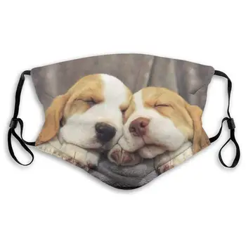 

Laurel Mouth Mask with Filter Sleeping Beagle Anti Dust Reusable Face Masks Ear Loop for Men Women