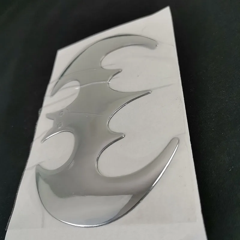 3d наклейка в виде животных летучей мыши мягкая хромированная эмблема из ПВХ