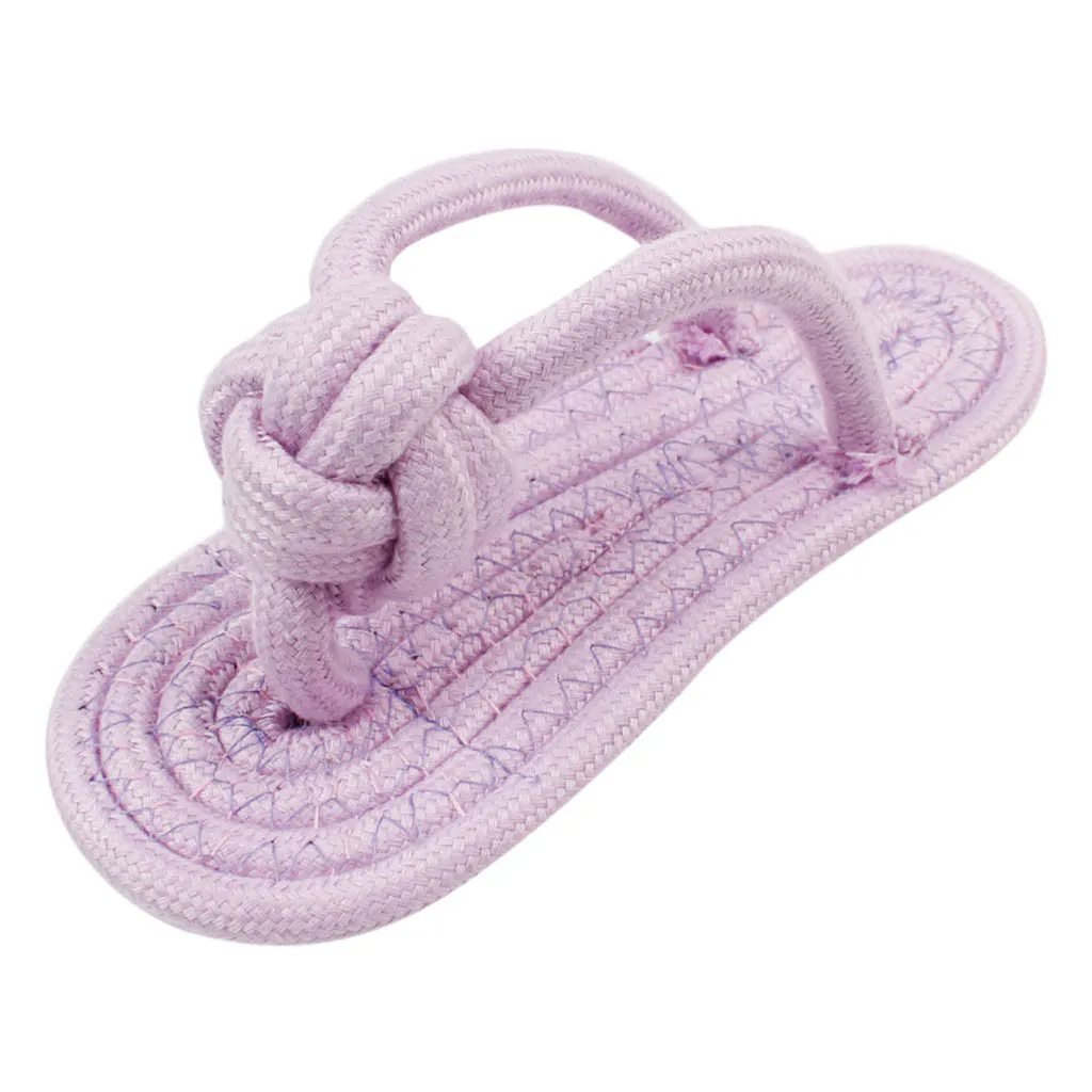 Purple Интерактивные электронные игрушки для малых и средних собак из хлопкового каната тапочки игрушечный щенок, перемалываемую зубьями Лидер продаж домашних животных образовательные игрушки - Цвет: Purple